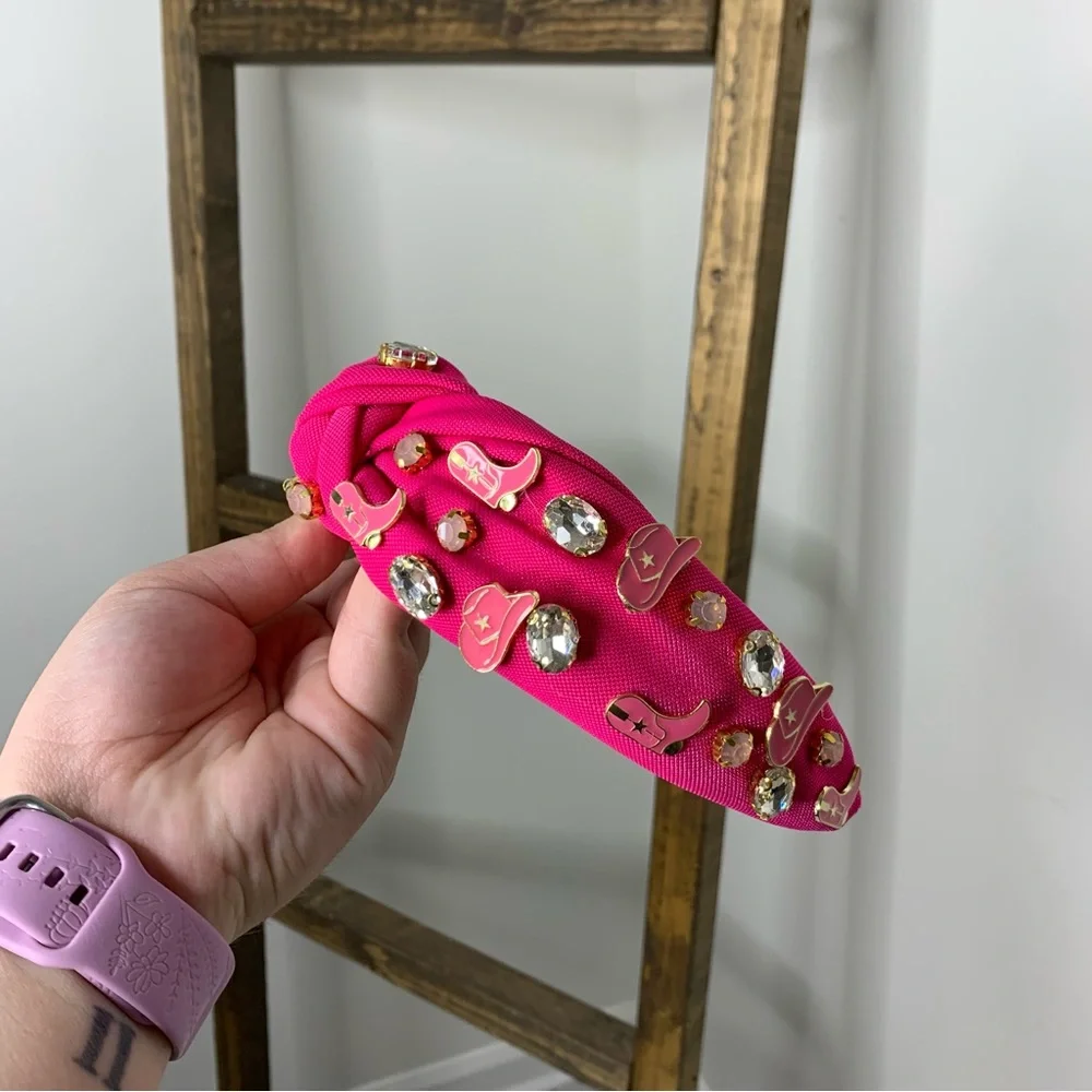 Treasure Jewels Pink Cowgirl Embellished Headband